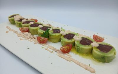 Canelón de atún y aguacate