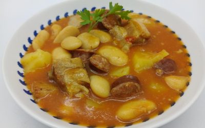 Alubias con costilla y chorizo