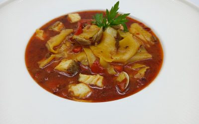 Andrajos con bacalao,