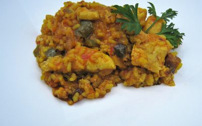 Arroz de pollo y chistorra