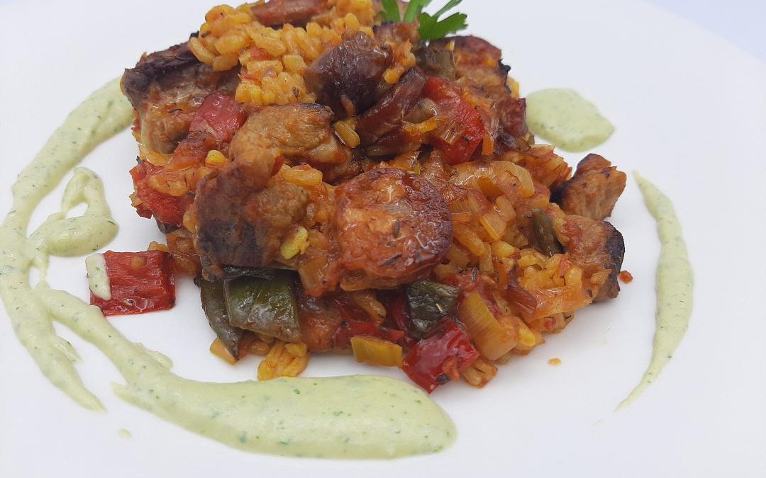 Arroz campero de costillas y lomo