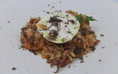 Arroz de langostinos,