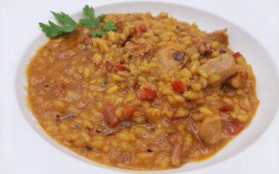 Arroz meloso de pollo