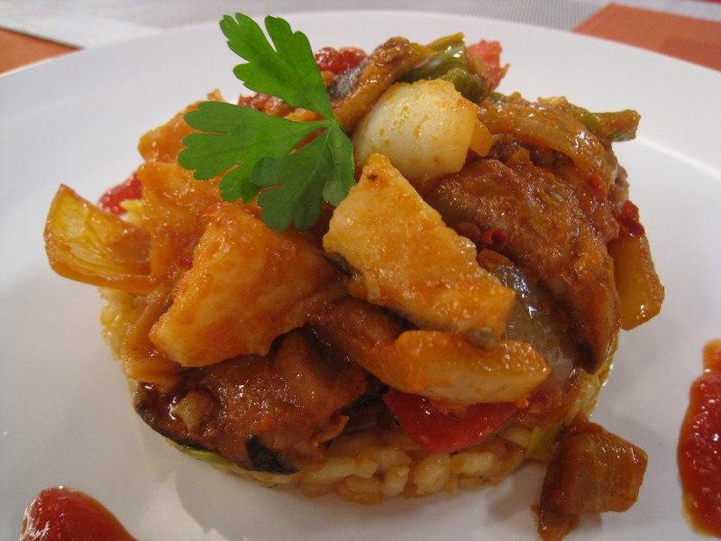 Bacalao con pimientos