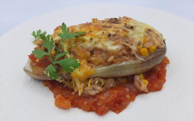 Berenjenas rellenas con arroz