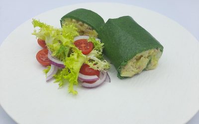 Brazo gitano de ensaladilla de pollo