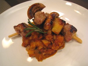 BROCHETA DE LOMO CON CHAMPIÑONES 21-9-15