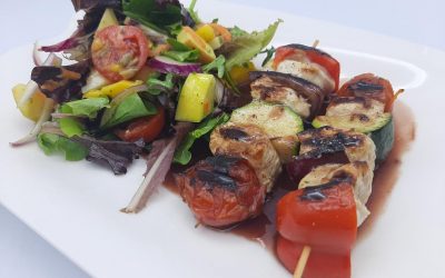 Brocheta de pavo