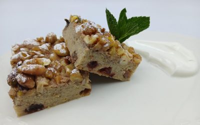 Brownie de manzana y plátano