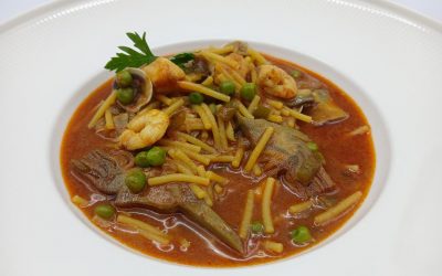 Cazuela de fideos con rosada