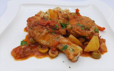 Cazuela de pollo al chilindrón