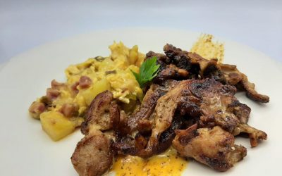 Chivo malagueño al chimichurri