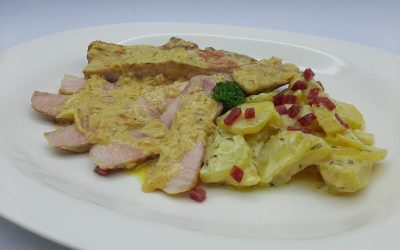 Chuletas de cerdo a la mostaza