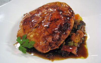 Churrasco de pollo con miel