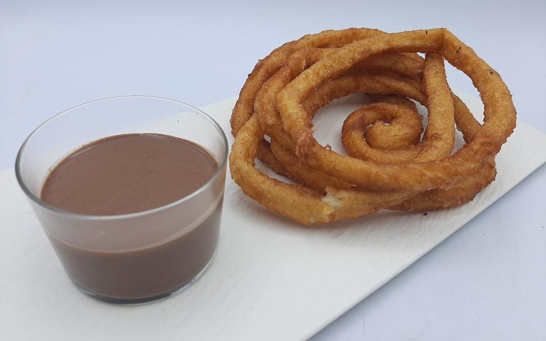 Porras con chocolate