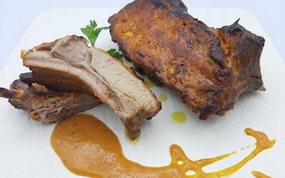 Costillas asadas a la naranja