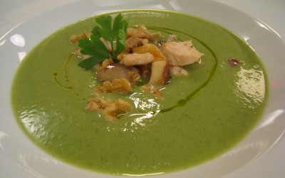 Crema de la huerta con pollo