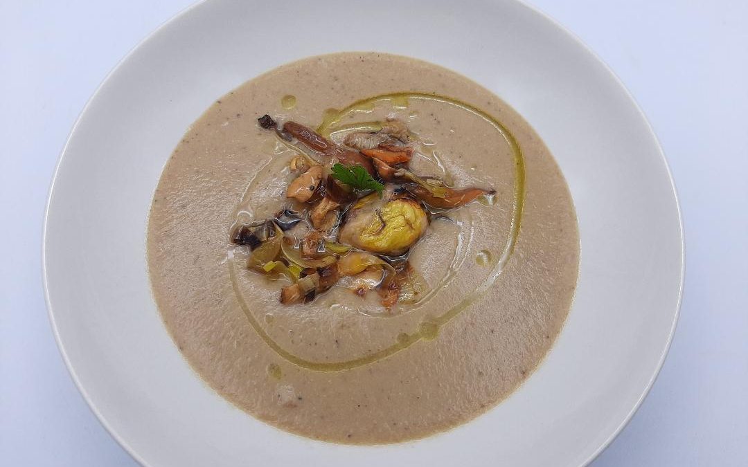 Crema de setas y castañas