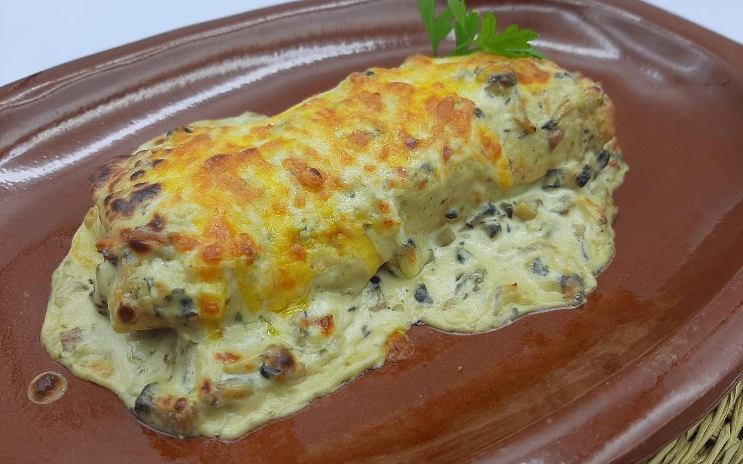 Crepes de espinacas y queso