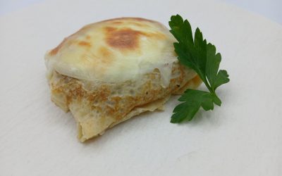 Crêpes de pollo gratinado
