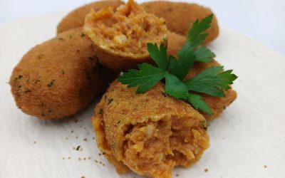 Croquetas de calamar y langostinos