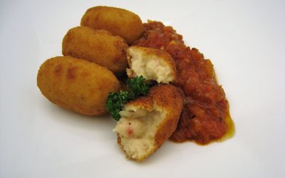 Croquetas de gambas al ajillo