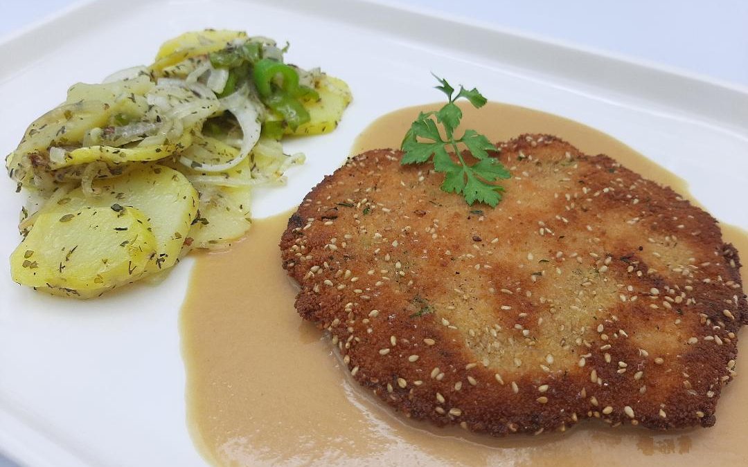 Escalope de lomo en salsa