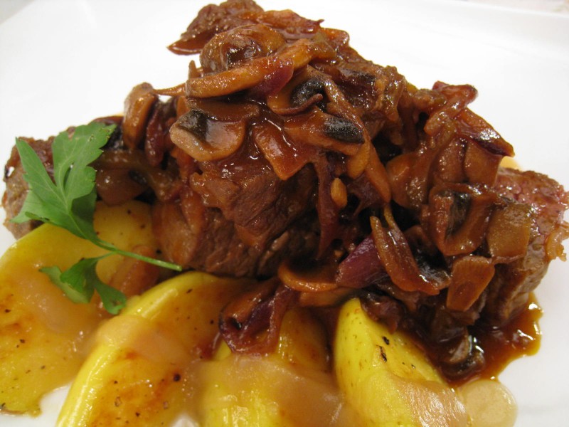 Filete de ternera con moscatel