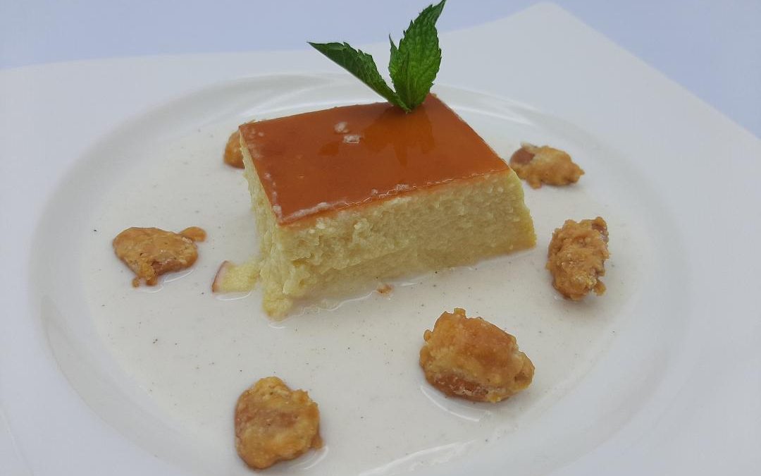 Flan de manzana