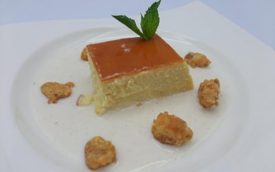 Flan de manzana