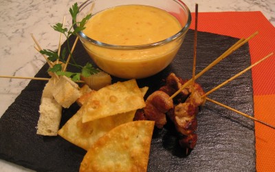 Fundue de quesos con ibéricos