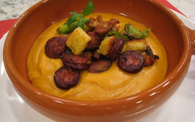 Gachas serranas con Chorizo