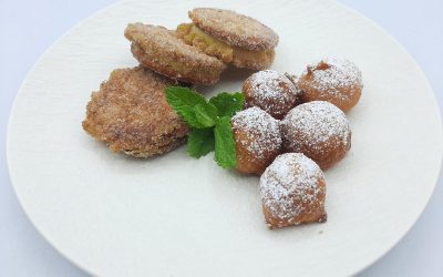 Galletas fritas rellenas