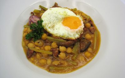 Garbanzos esparragados