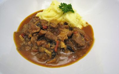 Goulash de cordero y setas