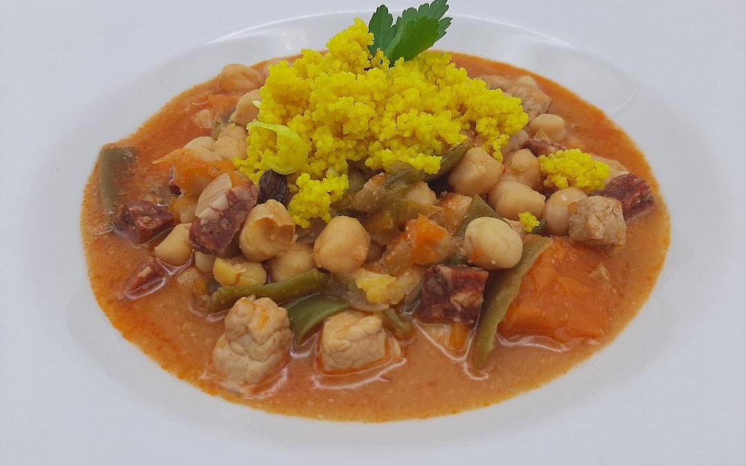 Guiso ibérico de garbanzos