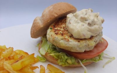 Hamburguesa de pez espada