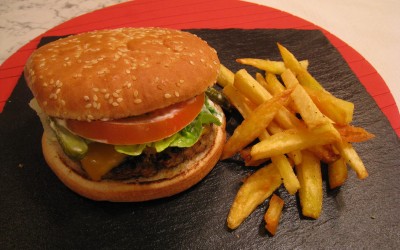 Hamburguesa de Ternera con patatas