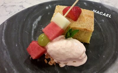 Helado casero de Sandía con Bizcocho