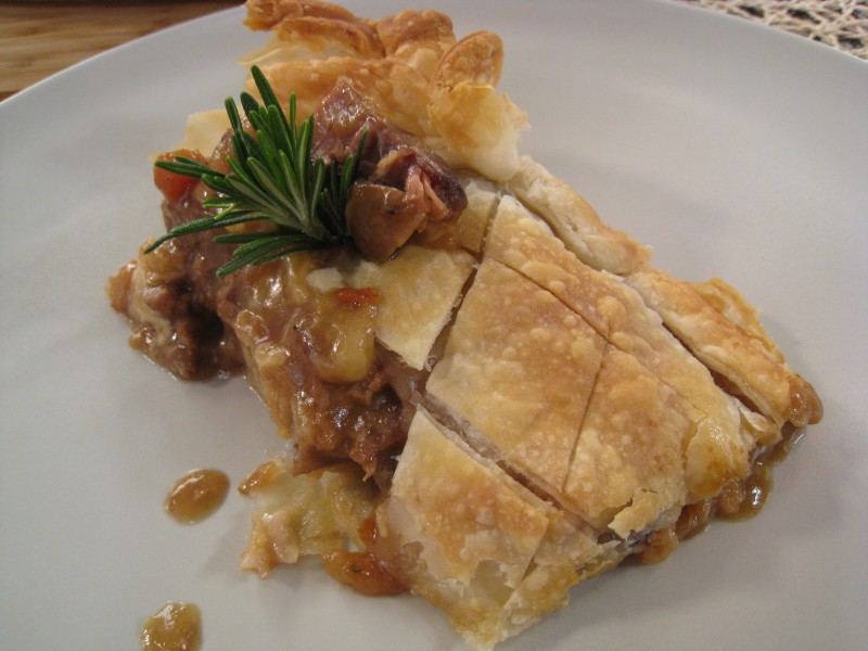 Hojaldre de ternera con cerveza