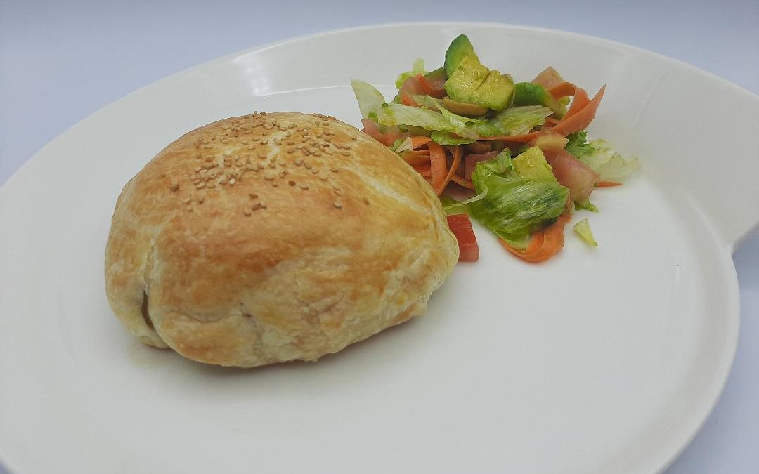 Hojaldre de hamburguesa y queso