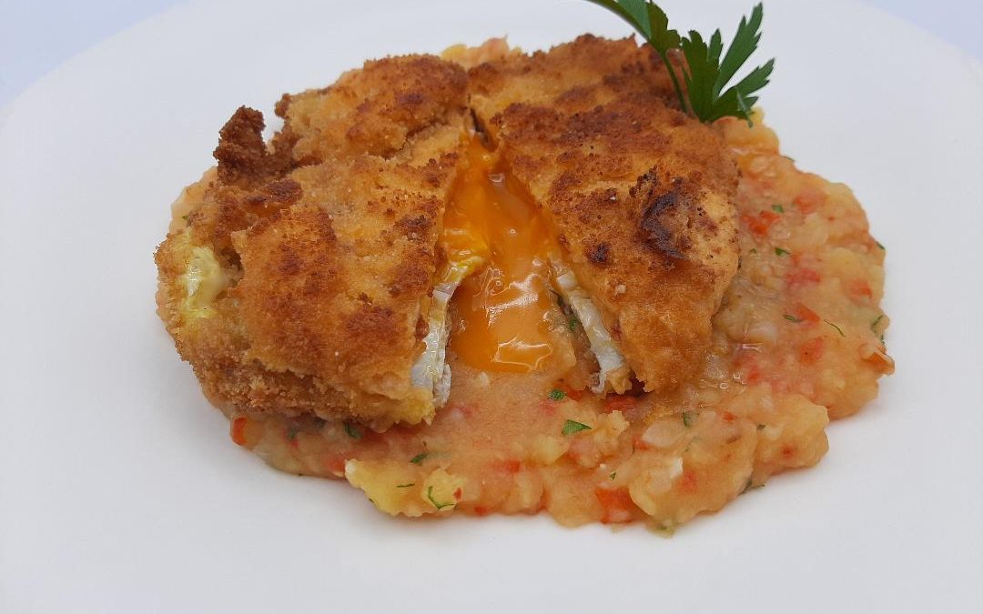 Huevos encapotados con chorizo