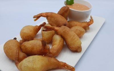 Langostinos con gabardina