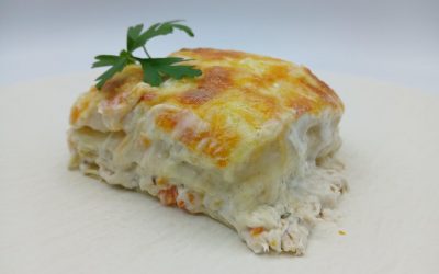 Lasaña blanca de pollo