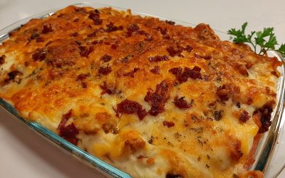 Lasaña de patatas con carne