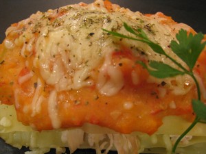 LASAÑA DE POLLO Y VERDURAS eym