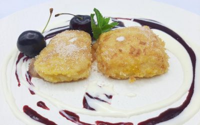 Leche frita de mango