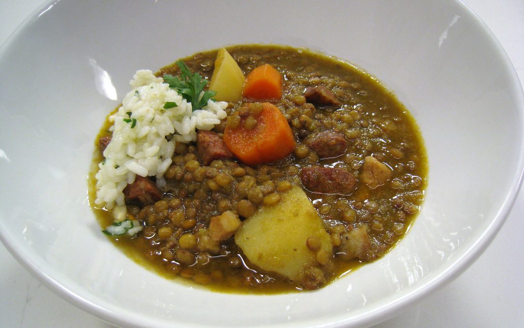 Lentejas con hojaldre