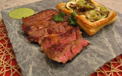 Lomo de ternera con mojo verde