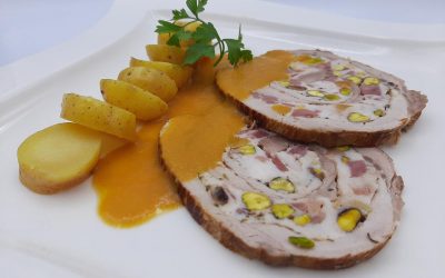 Lomo relleno al vino dulce